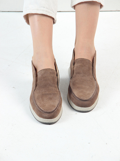 картинка Полуботинки ED'ART 207.1607'be. коричневый капучино замша от интернет магазина