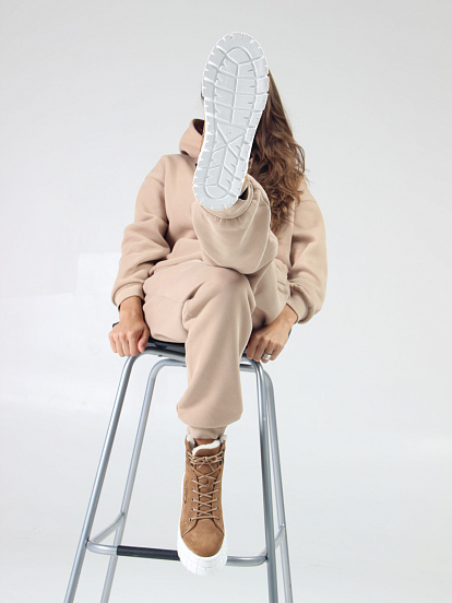 картинка Ботинки ED'ART 216.212131'w. светло-коричневый замша от интернет магазина