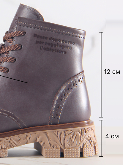 картинка Ботинки ED'ART 319.PODYUM141'br. Вакса коричневая от интернет магазина