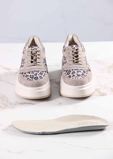 картинка Кроссовки ED'ART 149.24916'be. бежевый леопард ваниль замша от интернет магазина