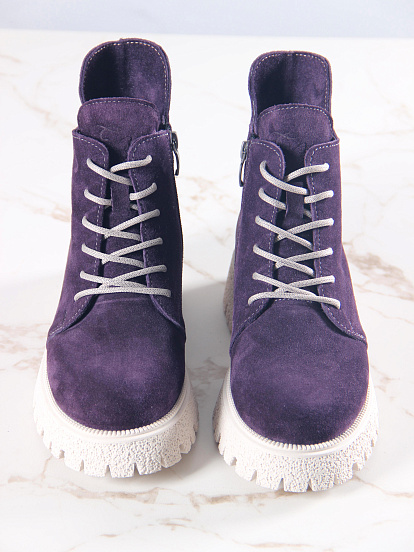 картинка Ботинки ED'ART 228.V.1541'be. сливовая замша от интернет магазина