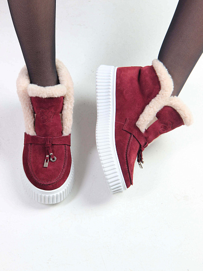 картинка Ботинки ED'ART 307.от11'w. бордовый замша от интернет магазина