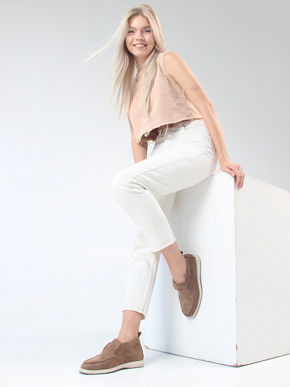 картинка Полуботинки ED'ART 207.1607'be. коричневый капучино замша от интернет магазина