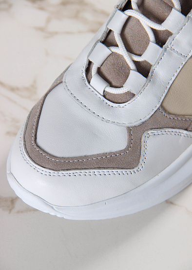 картинка Кроссовки ED'ART 150.236143w.белый-бежевый от интернет магазина