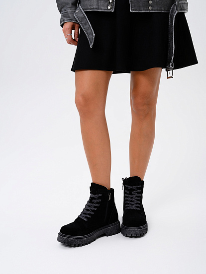 картинка Ботинки ED'ART 319.22511'gr. Черный замша от интернет магазина