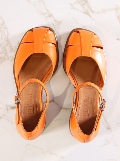 картинка Босоножки ED'ART 5033.23663'bе.Оранжевый+коричневый от интернет магазина
