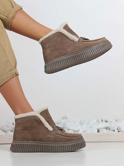 картинка Ботинки ED'ART 307.от11'br. коричневый капучино замша от интернет магазина