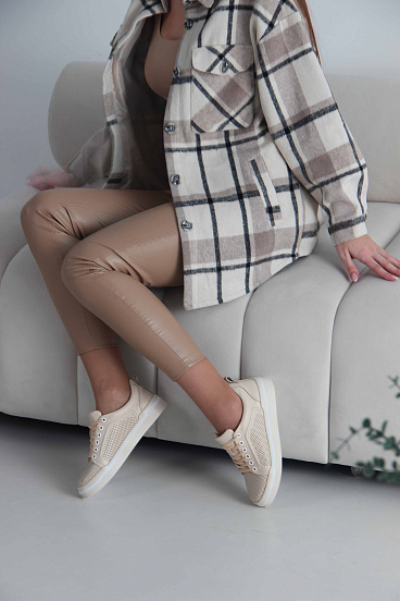 картинка Кеды ED'ART 158.p.paloma'be/w. Бежевый от интернет магазина