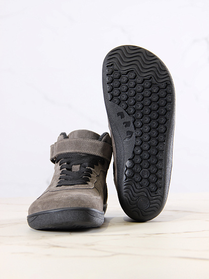 картинка Босоногие ботинки ED'ART 211.NATA'bl.Серый замок замша от интернет магазина