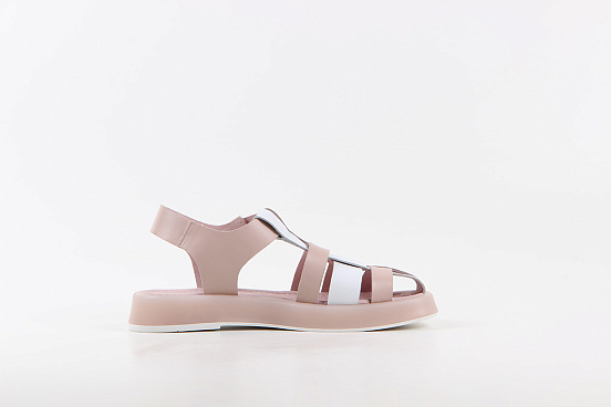 картинка Босоножки ED'ART 2027.22203'py. pudra/white от интернет магазина