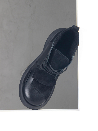 картинка Ботинки  ED'ART 305.927'bl. черный черная замша от интернет магазина