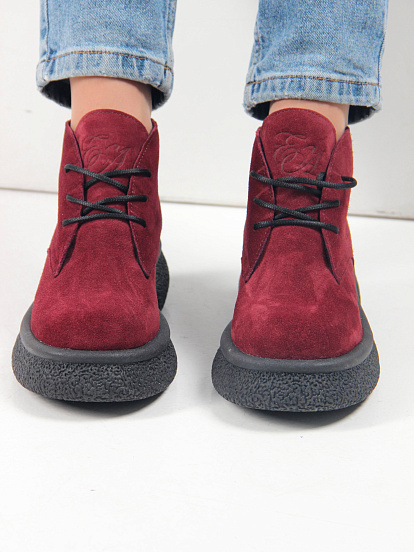 картинка Ботинки ED'ART 308.агата'bl. бордo замша от интернет магазина