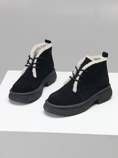 картинка Ботинки ED'ART 308.агата'bl. черный замша от интернет магазина