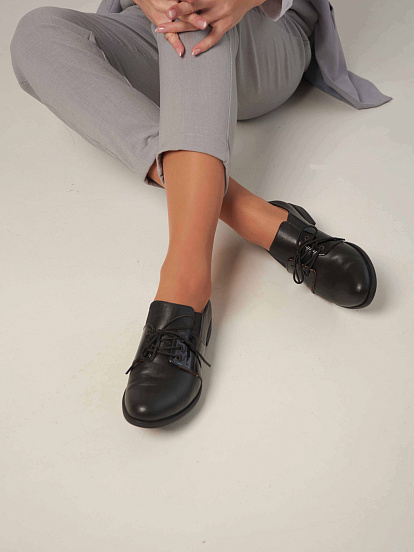 картинка Туфли полуботинки ED'ART 111.madonna'gv. Черный лак от интернет магазина