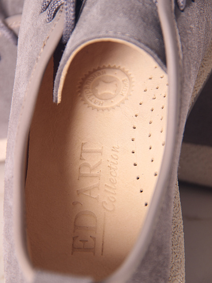 картинка Мокасины ED'ART 191.1607'be. серый замок замша от интернет магазина