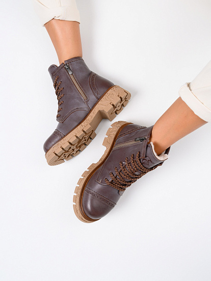 картинка Ботинки ED'ART 319.PODYUM141'br. Вакса коричневая от интернет магазина