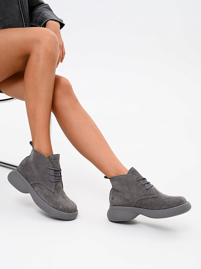 картинка Ботинки  ED'ART 308.927'gr. серый замок замша+серый от интернет магазина