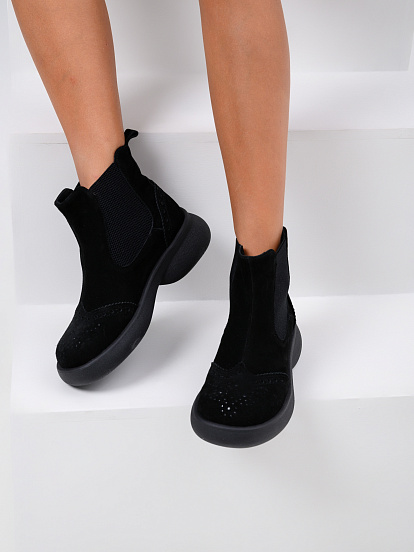 картинка Челси ED'ART 332.927'bl. Черная замша от интернет магазина