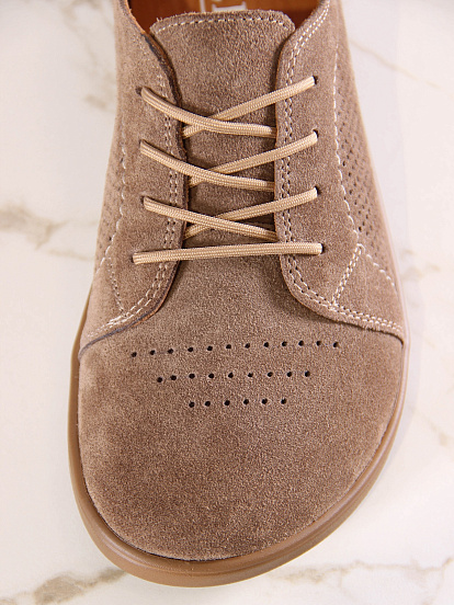 картинка Туфли босоногие  ED'ART 179.Р.асти'br.Серо-коричневая замша от интернет магазина