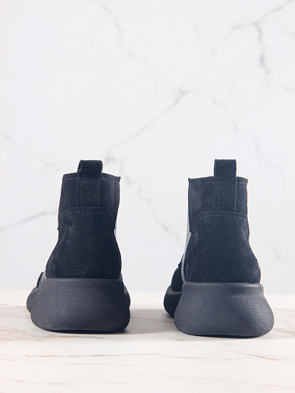 картинка Ботинки  ED'ART 305.927'bl. черный черная замша от интернет магазина