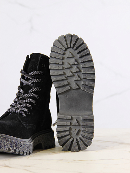 картинка Ботинки ED'ART 327.22511'gr. Черные замша от интернет магазина