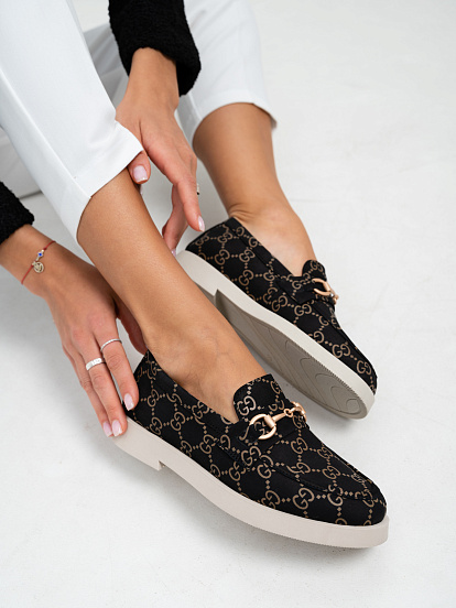 картинка Лоферы туфли ED'ART 172.1841'be. черный гуччи от интернет магазина