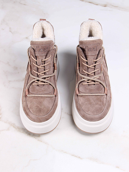 картинка Ботинки ED'ART 229.windy'be. Серо-коричневая замша от интернет магазина