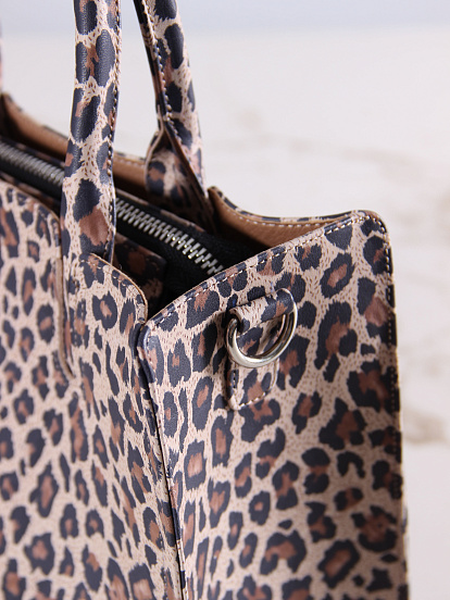 картинка Сумка  ED'ART s08.бежевый леопард от интернет магазина