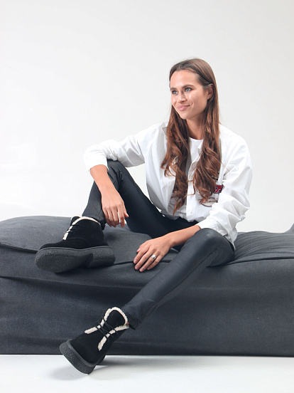 картинка Ботинки ED'ART 308.агата'bl. черный замша от интернет магазина