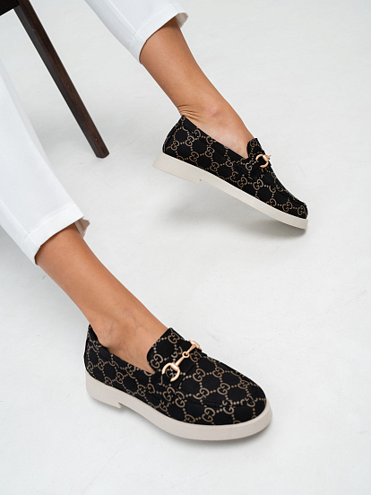 картинка Лоферы туфли ED'ART 172.1841'be. черный гуччи от интернет магазина