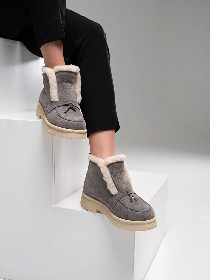 картинка Ботинки ED'ART 307.florida 'be. серый замок замша от интернет магазина