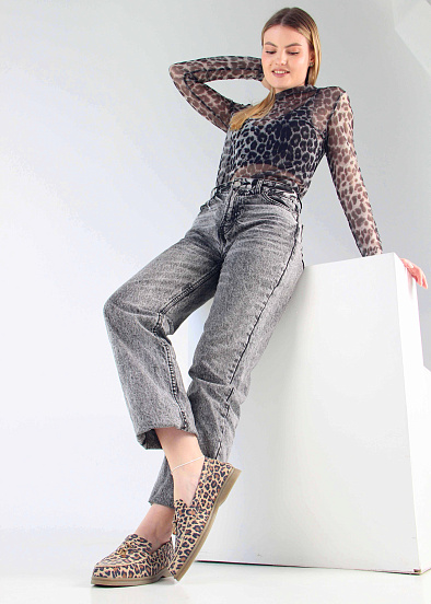 картинка Лоферы туфли ED'ART 170.2614'be. бежевый леопард от интернет магазина