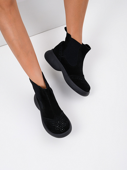 картинка Челси ED'ART 332.927'bl. Черная замша от интернет магазина