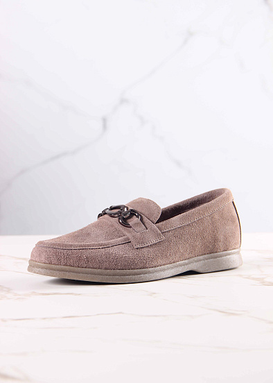 картинка Лоферы туфли ED'ART 172.2614'be. капучино замша от интернет магазина