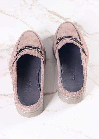 картинка Сабо лоферы ED'ART 1080.2614'be. Капучино замша от интернет магазина