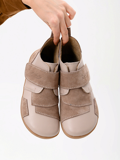 картинка Босоногие ботинки  ED'ART 206.NATA'br.Визон+капучино замша от интернет магазина