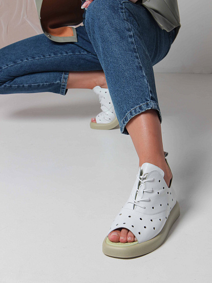 картинка Босоножки ED'ART 1059.0132'gr. Белый зеленый от интернет магазина