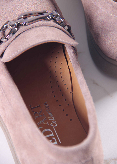 картинка Лоферы туфли ED'ART 172.2614'be. капучино замша от интернет магазина