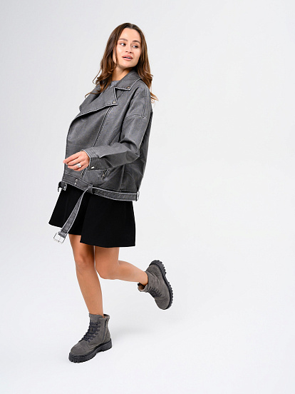 картинка Ботинки ED'ART 319.22511'gr.Серый замок замша от интернет магазина