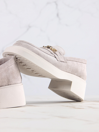 картинка Лоферы туфли ED'ART 173.1453'be. каменный замша от интернет магазина