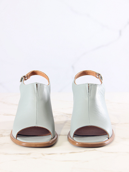 картинка Босоножки ED'ART 4013.23663'bе. Авокадо лион+коричневый от интернет магазина