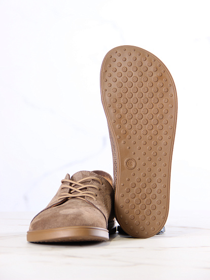 картинка Туфли босоногие  ED'ART 179.Р.асти'br.Серо-коричневая замша от интернет магазина