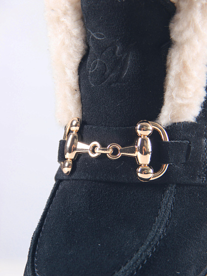 картинка Ботинки ED'ART 307. PODYUM141 'bl. черная замша от интернет магазина