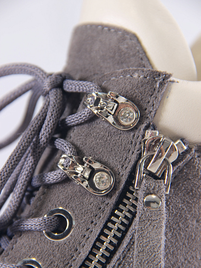 картинка Ботинки ED'ART 261.uno9'gr. Серый замок замша+бежевый от интернет магазина