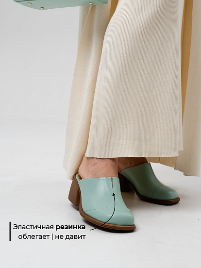 картинка Сабо ED'ART 5132.23663'br. мята+коричневый от интернет магазина