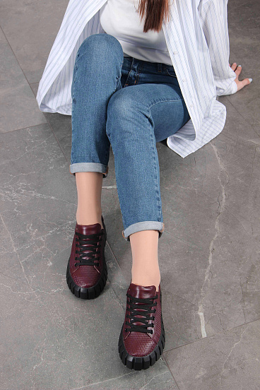 картинка Кеды ED'ART 127.91505'bl. Бордовый R от интернет магазина