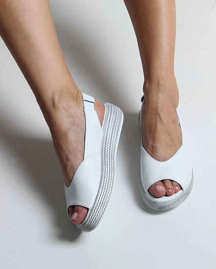 картинка Босоножки ED'ART 1042.2530'w. Белый серый от интернет магазина