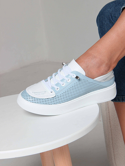 картинка Кеды ED'ART 163.P.LusiR2'w. Голубой белый от интернет магазина