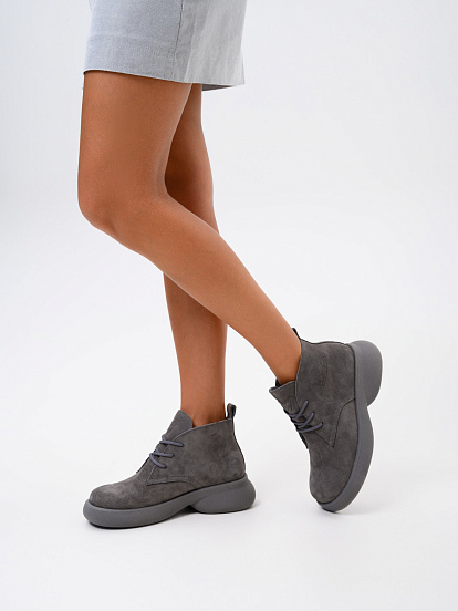 картинка Ботинки  ED'ART 308.927'gr. серый замок замша+серый от интернет магазина