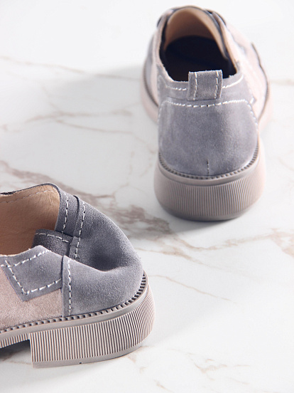 картинка Полуботинки туфли ED'ART 205.патриция'ka. ваниль серая замша от интернет магазина